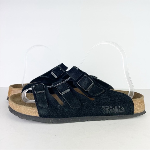 Birkenstock Shoes - Birkenstock Birki's Florida Black Three Strap Birko-Flor Boho Sandals EU 38